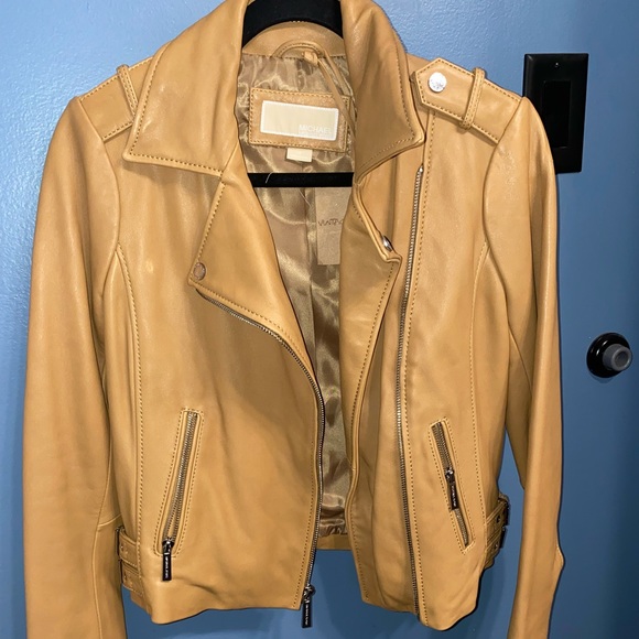 Micheal Kors Manilla Leather Moto Jacket XS - Picture 1 of 7